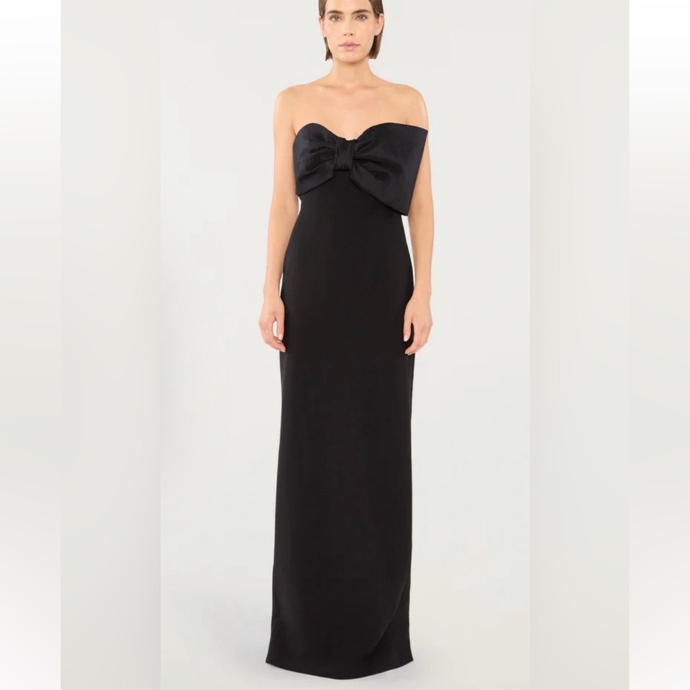Likely Minka Bow Strapless Gown Black Size 10